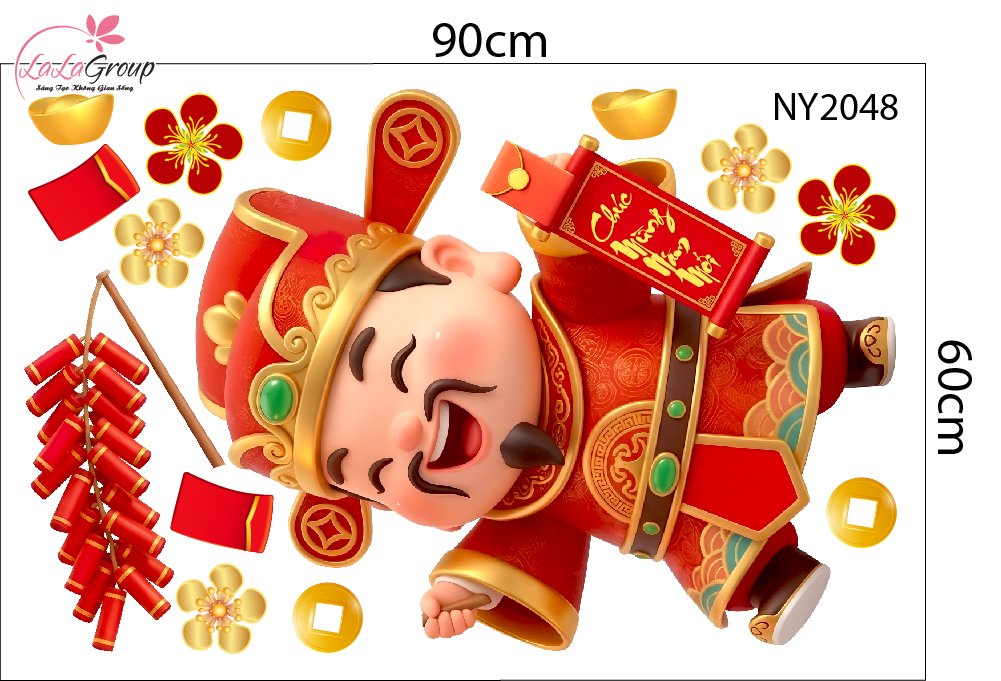 Combo Decal Trang Tr&iacute; Tết 2027 L&acirc;n Sư Rộn R&agrave;ng Đ&oacute;n Xu&acirc;n