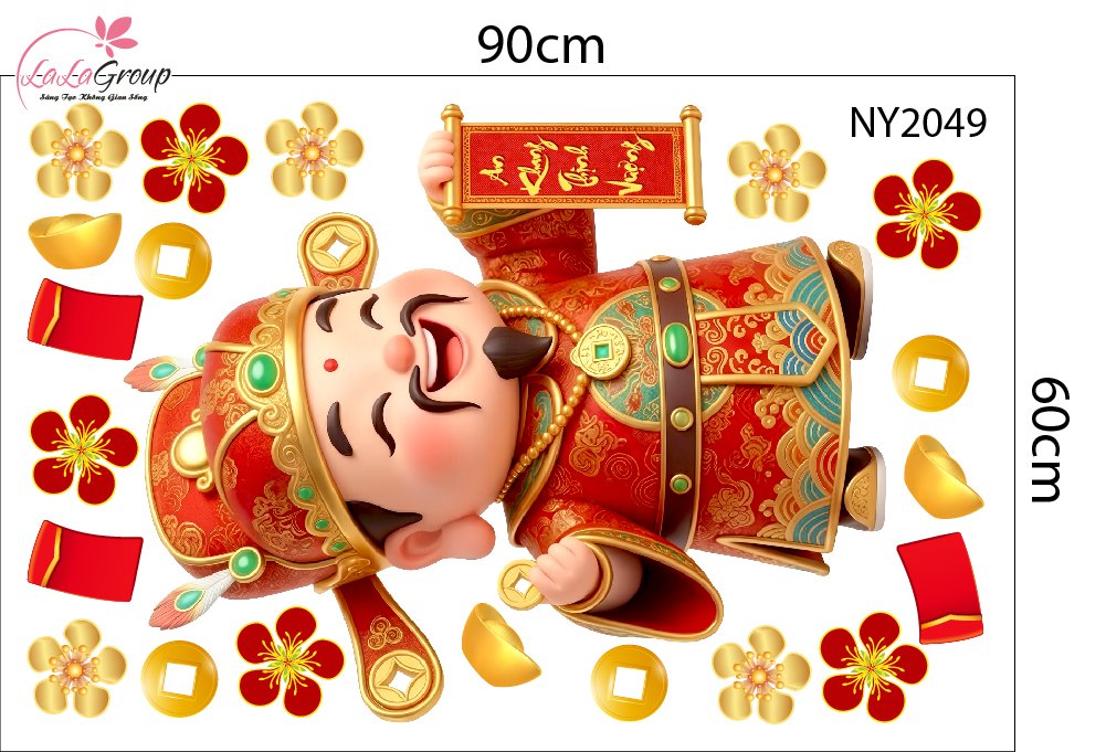 Combo Decal Trang Tr&iacute; Tết 2027 L&acirc;n Sư Rộn R&agrave;ng Đ&oacute;n Xu&acirc;n