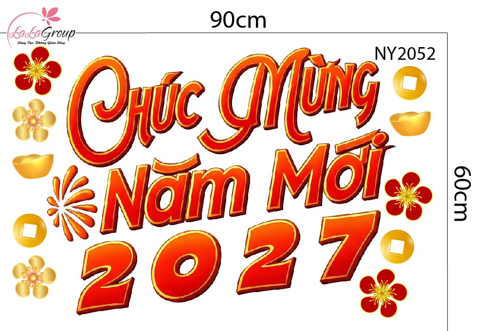 Combo Decal Trang Tr&iacute; Tết 2027 L&acirc;n Sư Rộn R&agrave;ng Đ&oacute;n Xu&acirc;n
