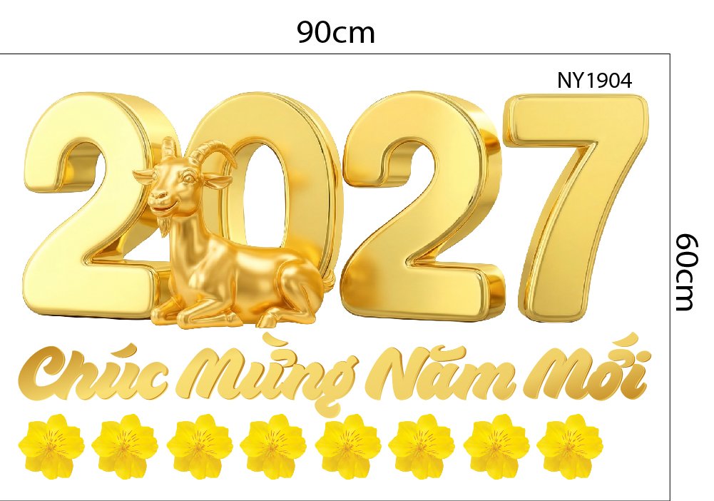 Combo Decal Trang Tr&iacute; Tết Tam Ph&uacute;c Thần T&agrave;i Đ&oacute;n Xu&acirc;n 2027