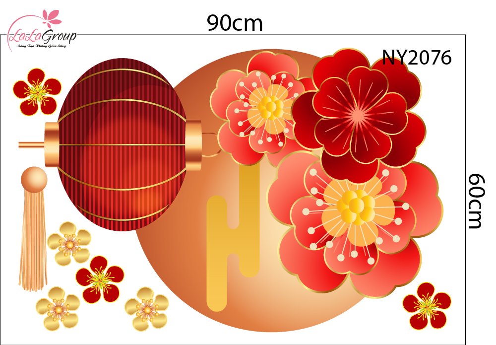 Combo Decal Trang Tr&iacute; Tết Tam Ph&uacute;c Thần T&agrave;i Đ&oacute;n Xu&acirc;n 2027