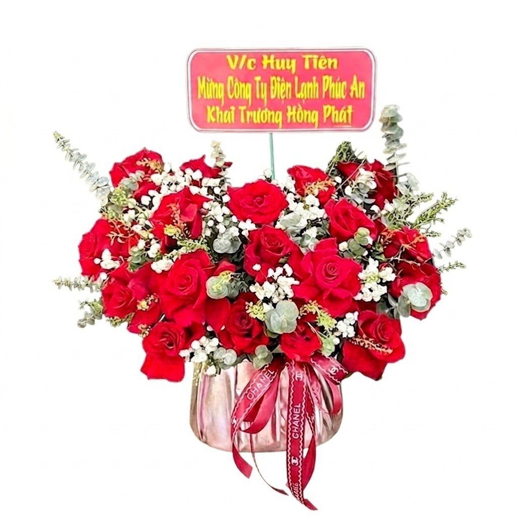 Chậu Hoa Hồng Mix Baby Trắng Tinh Tế