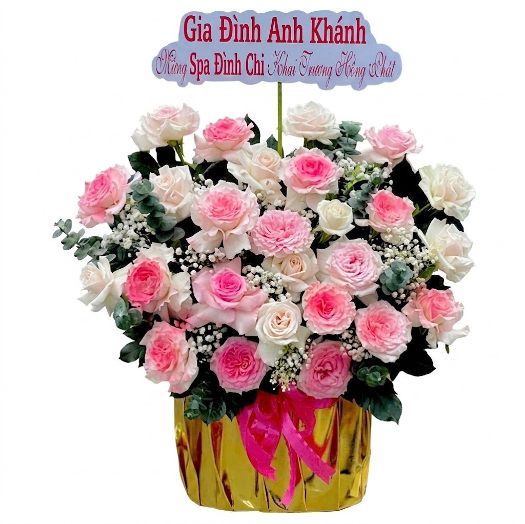 Chậu Hoa Hồng Mix Cẩm Chướng Hồng Qu&agrave; Tặng Y&ecirc;u Thương Ngọt Ng&agrave;o