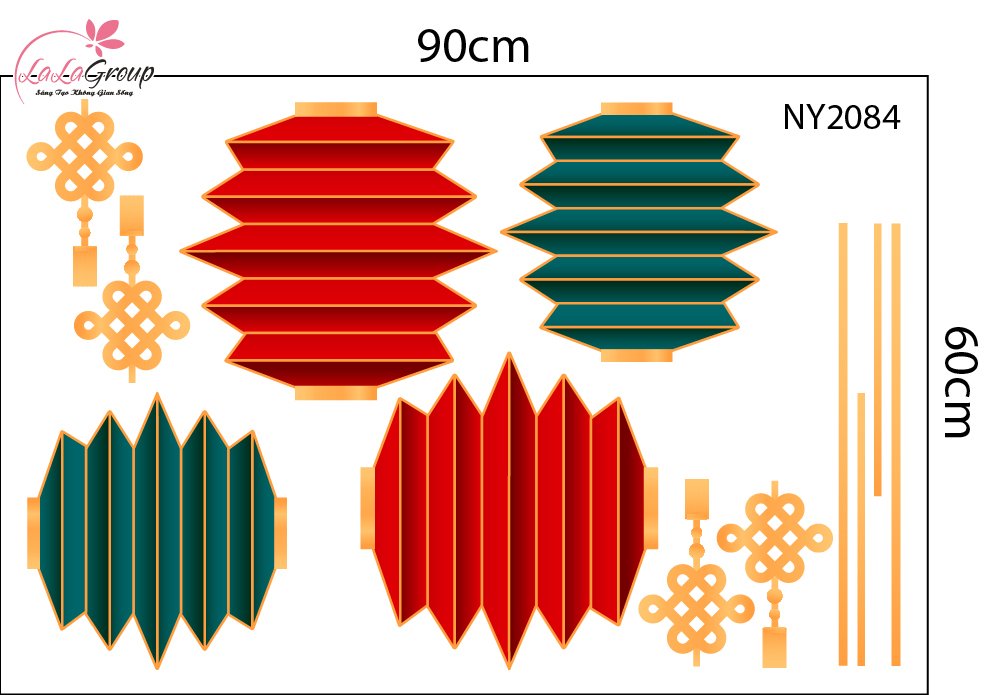 Combo Decal Trang Tr&iacute; Tết Hai B&eacute; Vui Xu&acirc;n V&agrave; L&acirc;n Ch&uacute;c Ph&uacute;c 2027
