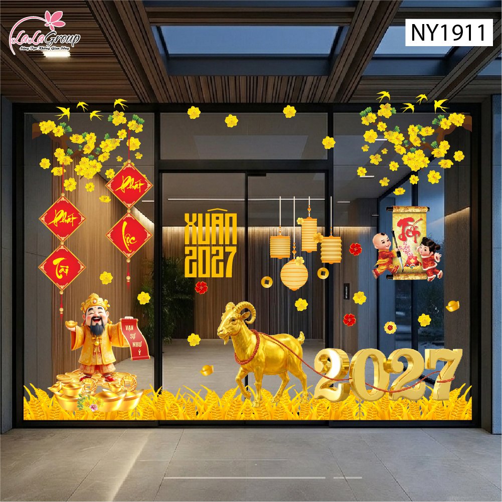 Combo Decal Trang Tr&iacute; Tết Xu&acirc;n 2027 Vạn Sự Như &Yacute; Ph&aacute;t T&agrave;i Ph&aacute;t Lộc