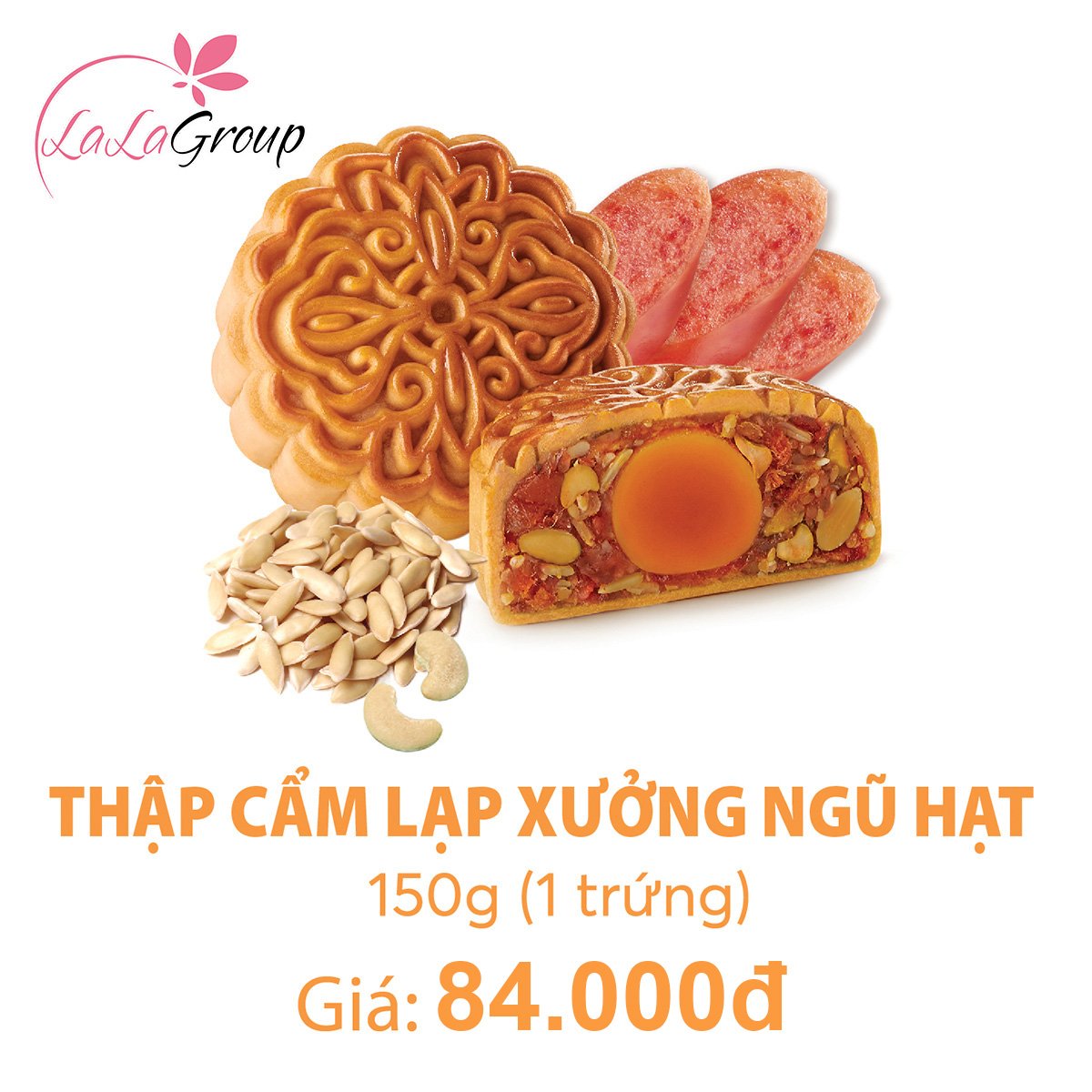 (NH1) B&aacute;nh Trung Thu KIDO Thập Cẩm Lạp Xưởng Ngũ Hạt 1 Trứng 150g