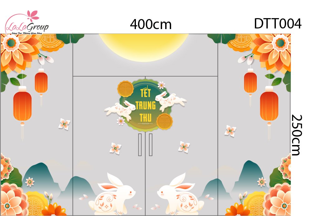 Combo Decal Trang Tr&iacute; Trung Thu Trăng Rằm Tỏa S&aacute;ng