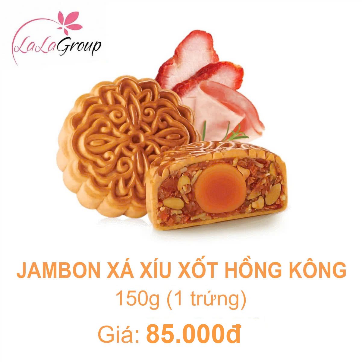 (JB1) B&aacute;nh Trung Thu Kido Jambon X&aacute; X&iacute;u Xốt Hồng K&ocirc;ng 1 Trứng 150g