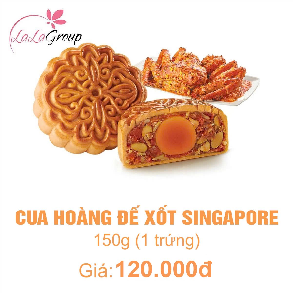 (CH1) B&aacute;nh trung thu KIDO Cua Ho&agrave;ng Đế Xốt Singapore 1 trứng 150g