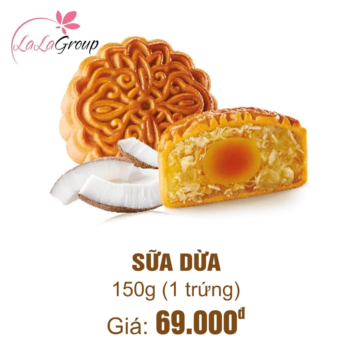 (TD1) B&aacute;nh Trung Thu Thọ Ph&aacute;t Sữa Dừa 1 trứng 150g