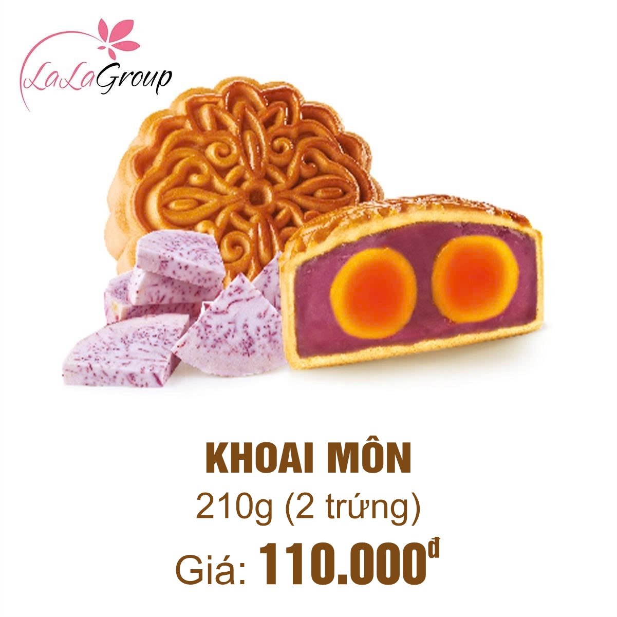(TM2) B&aacute;nh Trung Thu Thọ Ph&aacute;t Khoai M&ocirc;n 2 Trứng 210g