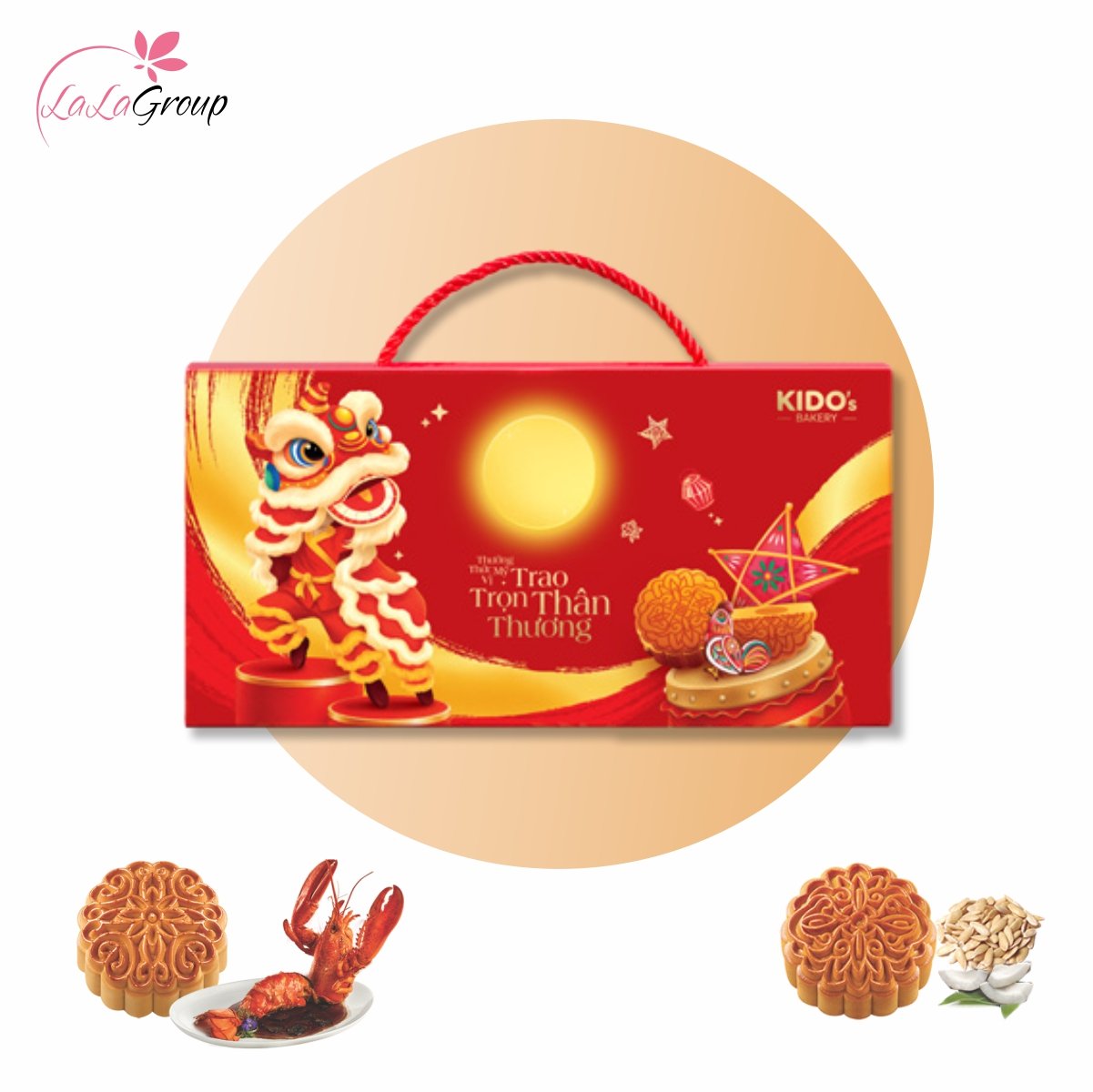 Hộp 2 B&aacute;nh Trung Thu KIDO Th&agrave;nh &Yacute; 210gr
