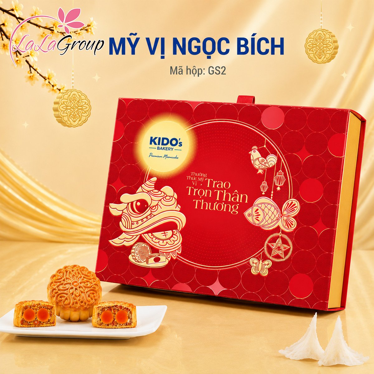 (GS2) Hộp 6 B&aacute;nh Trung Thu Kido Mỹ Vị Ngọc B&iacute;ch