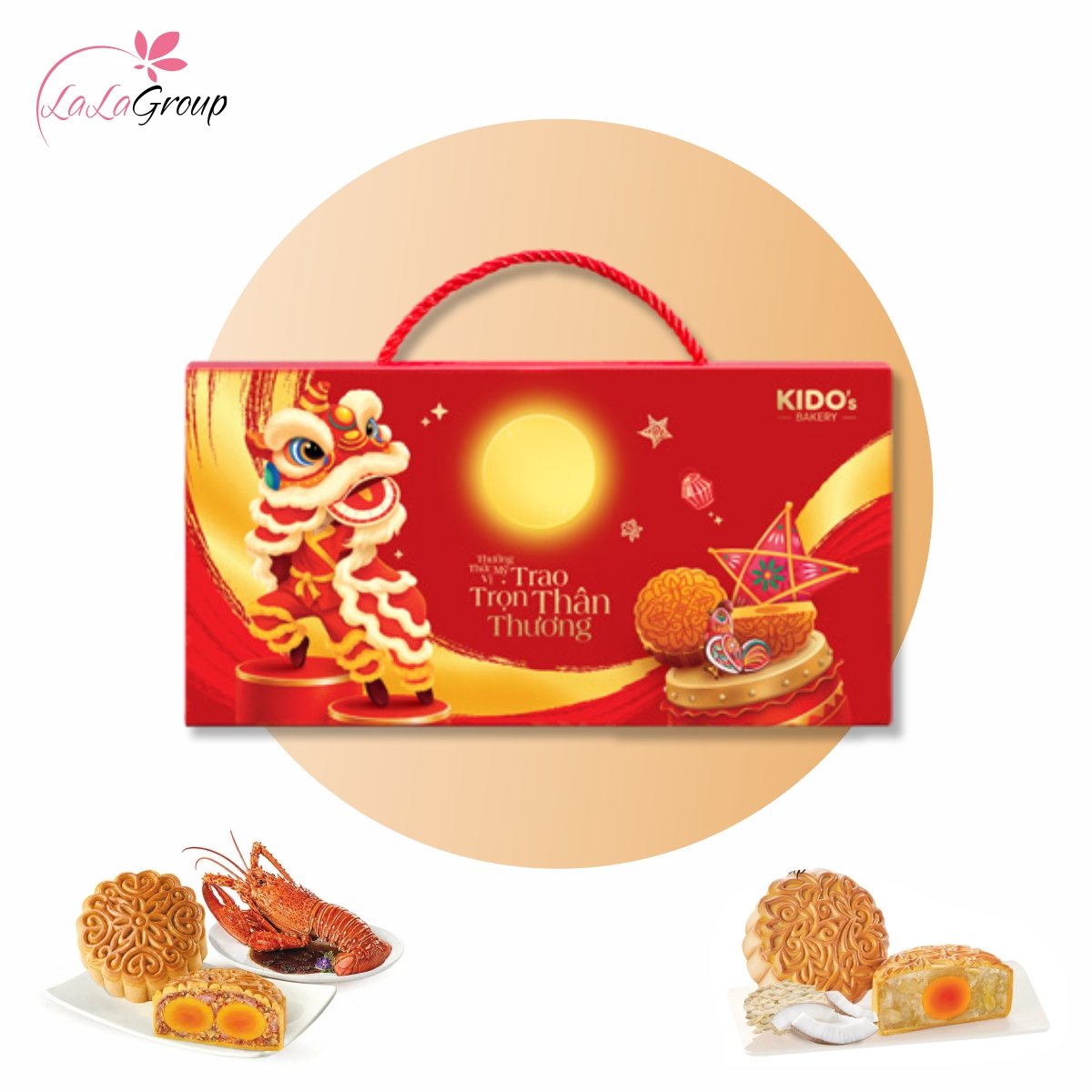 Hộp 2 B&aacute;nh Trung Thu KIDO Th&agrave;nh &Yacute; 210gr