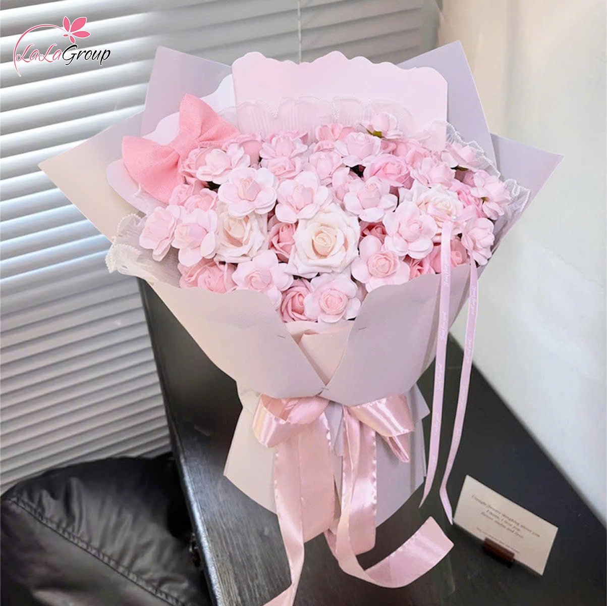 B&oacute; 40 Hoa Hồng S&aacute;p Tỉ Muội Hồng Phấn Ngọt Ng&agrave;o Xinh Xắn