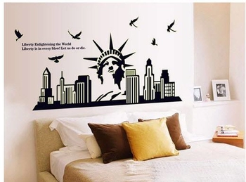 Decal dán tường thành phố dạ quang 5