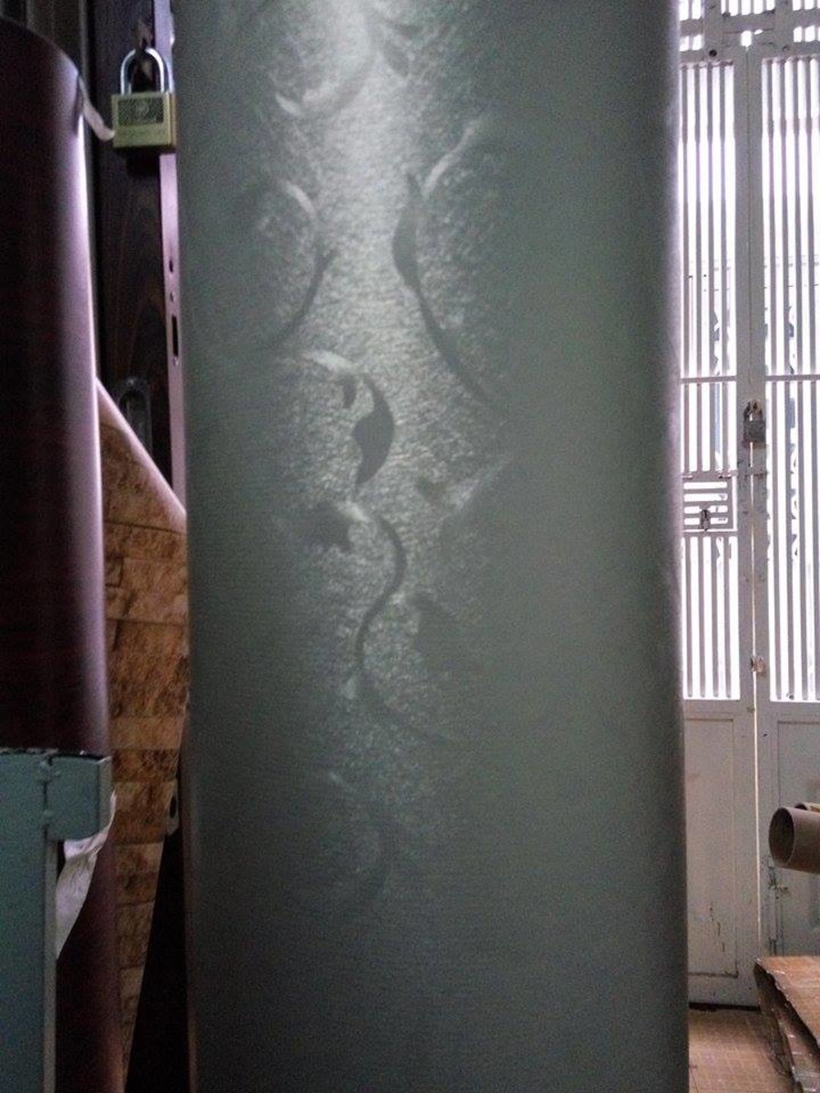 Giấy decal cuộn họa tiết xám ánh kim 