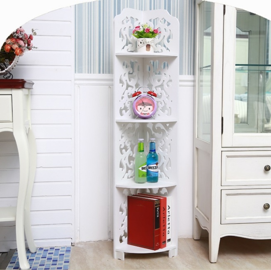 Kệ Góc Hoa Văn 4 Tầng 1m20