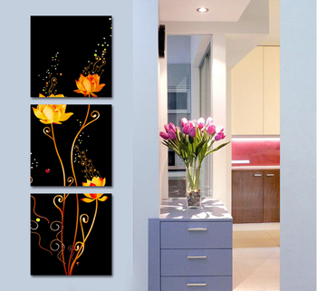 Goldene Lotus-Wandkunst