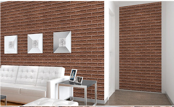 Giấy decal cuộn  gạch màu nâu