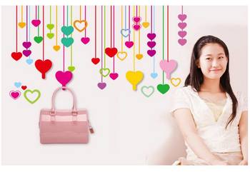 Bộ móc treo trái tim nhiều màu