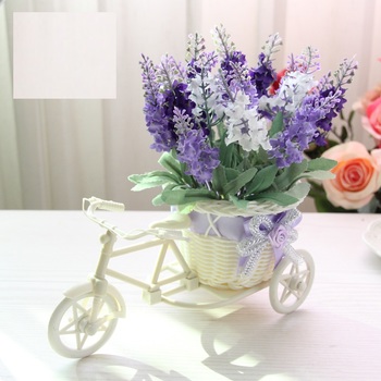 Chậu hoa xe đạp hoa oải hương