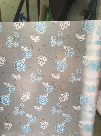 Decal cuộn kính mờ hoa hồng xanh (149B)