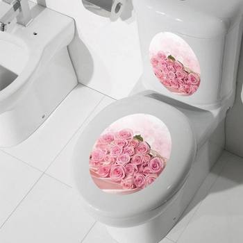 Dán toilet bó hoa hồng