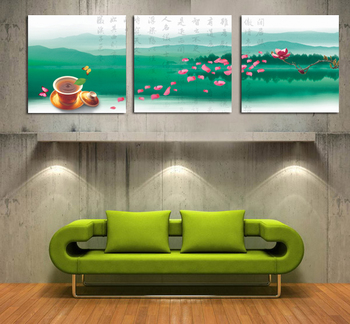 Tranh treo tường thư pháp hoa trà
