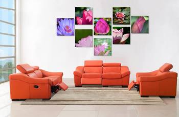 Wandmalerei rosa Lotuskleid 2