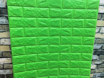 Xốp đá dán tường 3D xanh lá 3