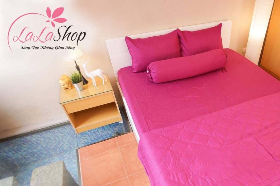 Chăn chần bông cao cấp màu hồng 2
