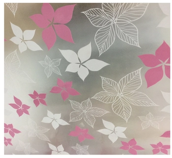 Sticker dán kính mờ cuộn hoa 5 cánh size 0.9m