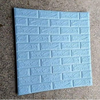 [Cao cấp] xốp đá dán tường 3D màu xanh nhạt