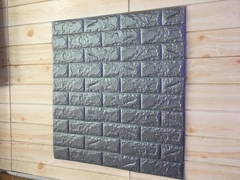 [Cao cấp] Xốp đá dán tường 3D màu xám