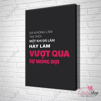Tranh slogan văn phòng một khi đã làm hãy vượt qua sự mong đợi 2