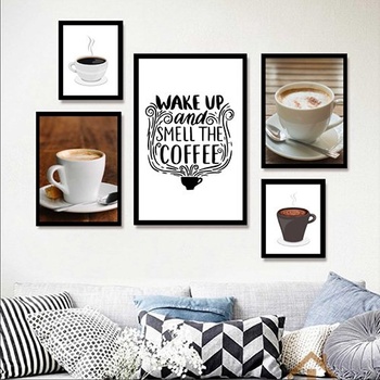 Thức dậy và ngửi thấy nghệ thuật treo tường cà phê