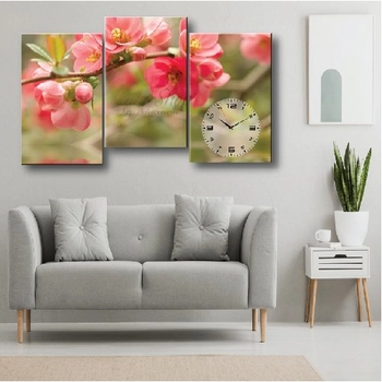 Stilisierte japanische Kirschblüten-Uhrenmalerei 2