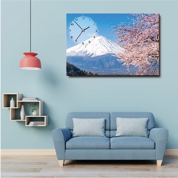 Tranh đồng hồ núi phú sĩ 2