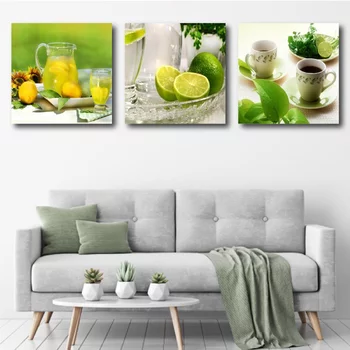 Wandmalereien von Zitronentee