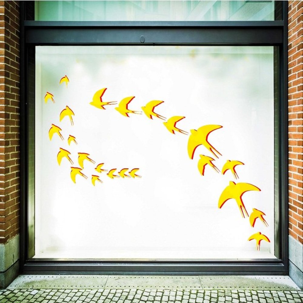 Combo Decal Trang Trí Tết Én Vàng Đón Xuân Bính Ngọ 2026