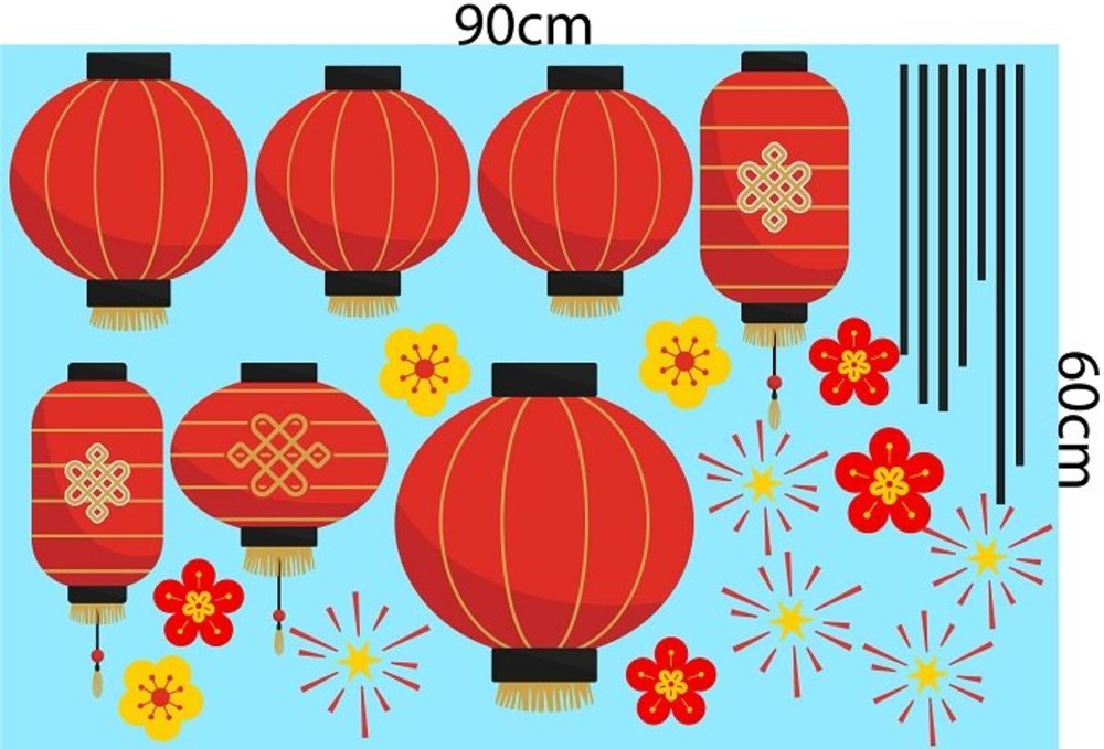 Combo decal trang trí ngày tết phát tài