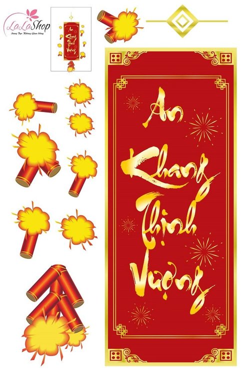 Combo Decal Trang Trí Tết Xuân Bính Ngọ 2026 Vạn Sự Như Ý