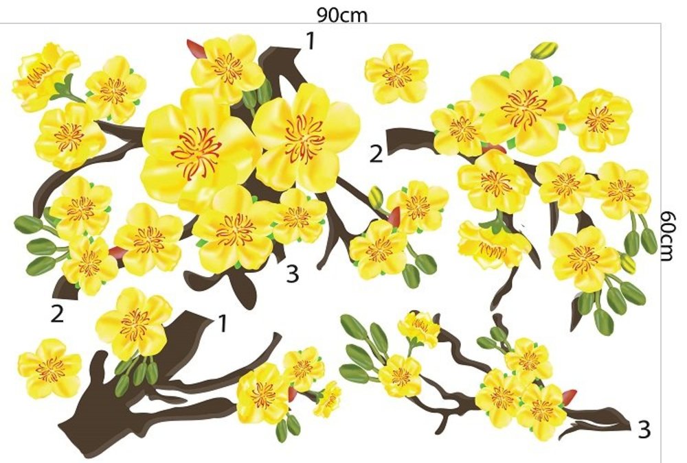 Combo Decal Trang Trí Tết Bé Đi Biếu Tết 2026