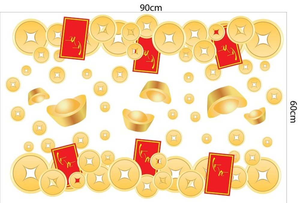 Combo Decal Trang Trí Tết Én Vàng Mừng Xuân Bính Ngọ 2026