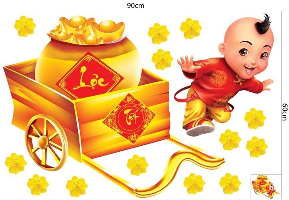 Combo decal trang trí ngày tết phát tài