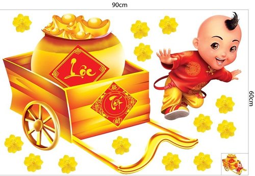 Combo decal trang trí ngày tết phát tài