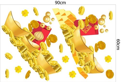 Combo Decal Trang Trí Tết Bính Ngọ 2026 Mai Đào Khoe Sắc