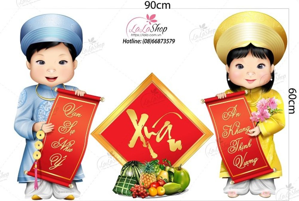 Combo Decal Trang Trí Tết Xuân Bính Ngọ 2026 Vạn Sự Như Ý
