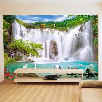 Landschaftsmalereien mit Wasserfall